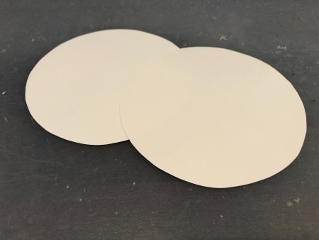 Mummy Decorative Pillow - two circles cut from the folded paper