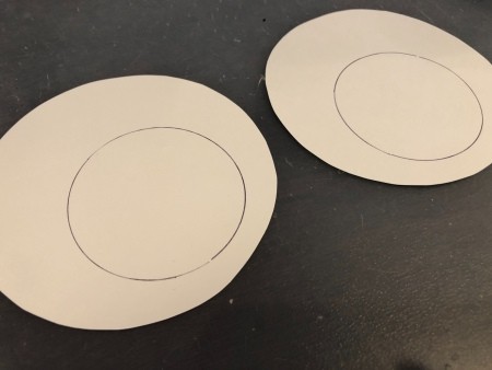 Mummy Decorative Pillow - smaller circles traced for pupils