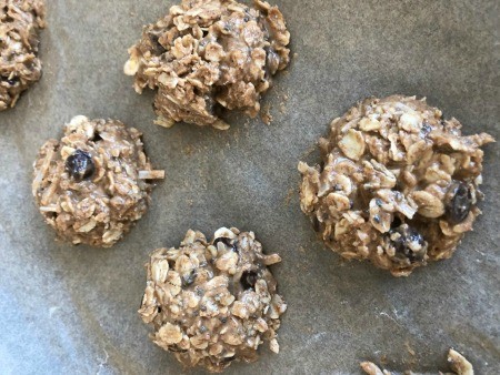 Energy bites on waxed paper.