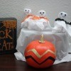 Ghost Candy & Display Stand - ghost display part of a Halloween decoration including a sign and pumpkin