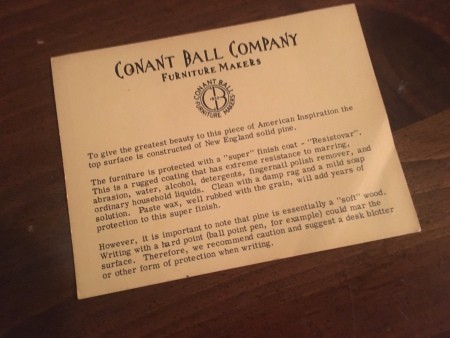 Value of a Conant Ball Desk?
