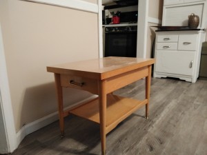 Value of a Mersman Table? - light wood finish end table with one drawer and shelf