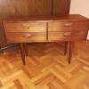 Value of a Danish Mid-century Teak Console with Entry Chest? - 4 drawer Danish modern style chest on plain legs