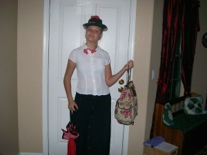 Mary Poppins Costume - young girl wearing the costume