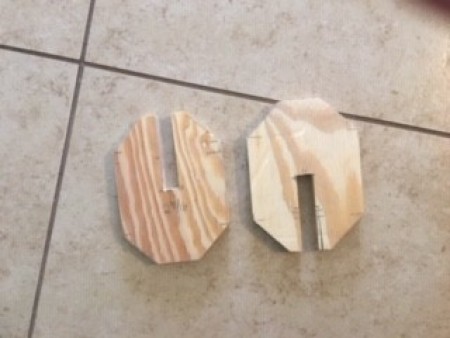 Wooden Fall Pumpkins - notches cut