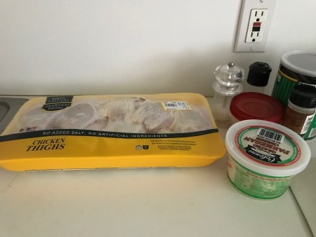 Ingredients for baked chicken with lemon.