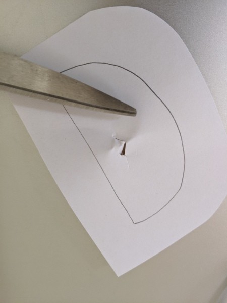 Happy Birthday Cut Letter Banner - cutting out the center of the D