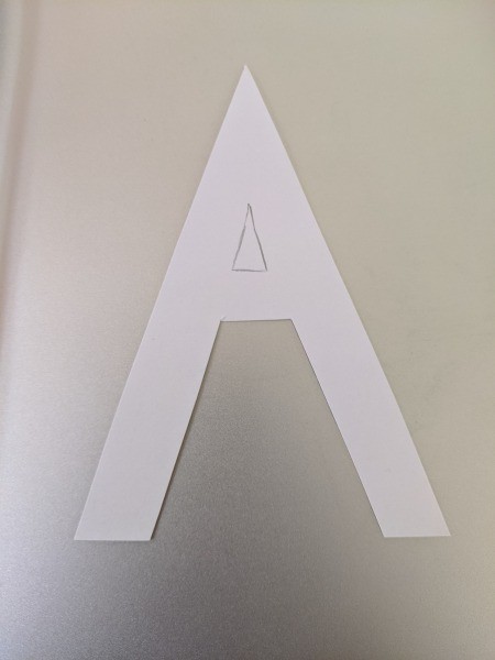 Happy Birthday Cut Letter Banner - paper template for the letter A