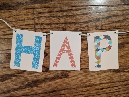 Happy Birthday Cut Letter Banner - H A P