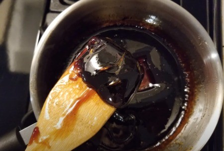 The cooled sugar wax mixture.