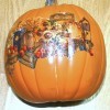 Pumpkinscape - decoupaged pumpkin