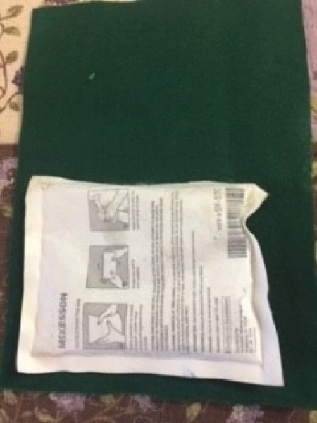 Plastic Fabric Cell Phone Cooler - measuring felt for insulated ice pack pouch