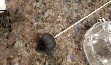 Jack O' Lantern Candy Dish - foam pumpkin painted black