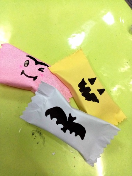 Trick or Treat Candy Surprise Paper Wraps - 3 finished wraps