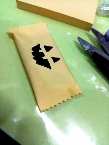 Trick or Treat Candy Surprise Paper Wraps - cut tiny notches in the ends