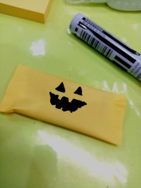 Trick or Treat Candy Surprise Paper Wraps - seal the open end with glue