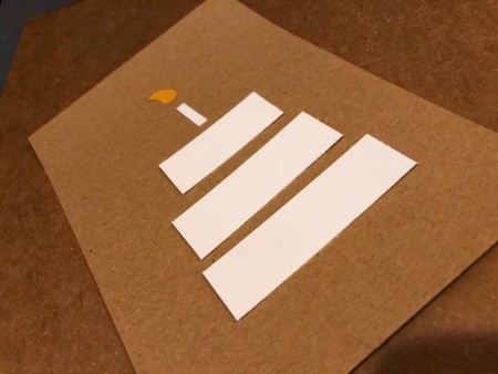 Sticker Scrap Happy Birthday Card - cut out and glue down the candle and flame