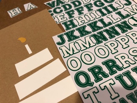 Sticker Scrap Happy Birthday Card - stickers and scraps