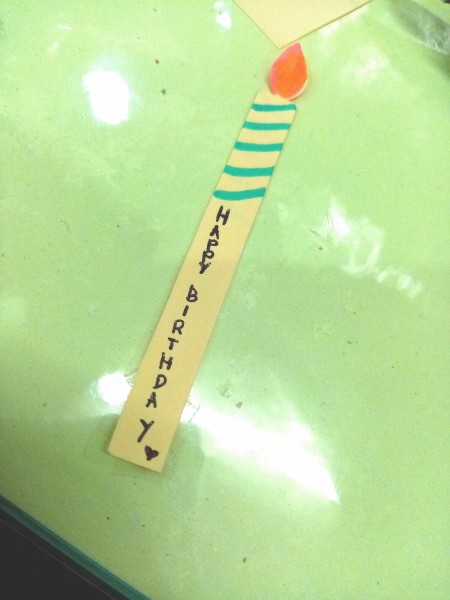 Birthday Cake Gift Box - write message on candle