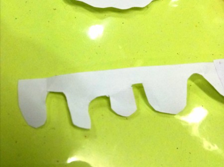 Birthday Cake Gift Box - curves cut into white strip