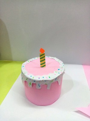 Birthday Cake Gift Box - round birthday cake shaped gift box