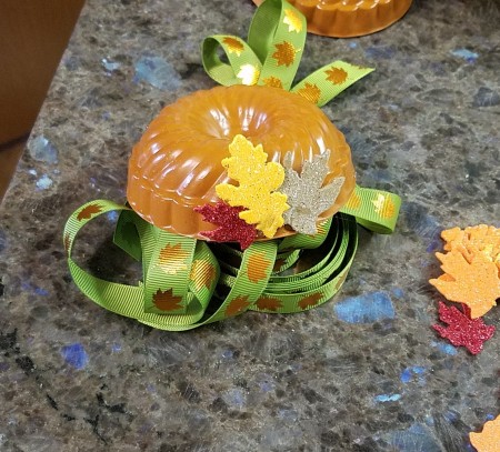Mini Baking Tin Pumpkins - painted tin with faux