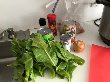 Ingredients for chicken curry.