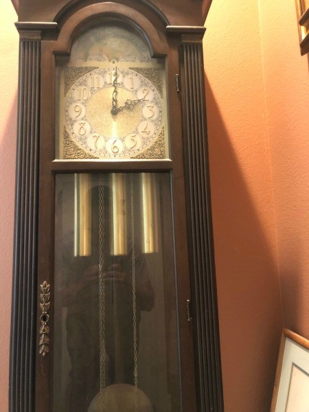 A grandfather clock.