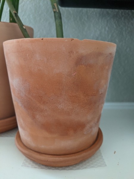 Halloween Pumpkin Planter - undecorated clay pot
