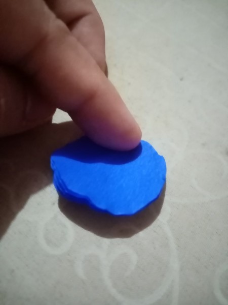 Floral Number Birthday Decoration - blue crepe paper circles