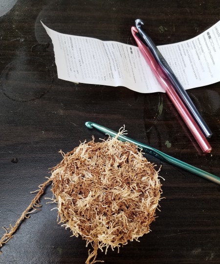 Scrubbers Using "Scrubby" Yarn - increasing row by 10 stitches