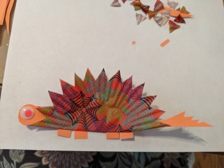 Dino Halloween Banner - eye added