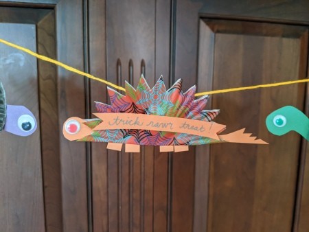 Dino Halloween Banner - add sign