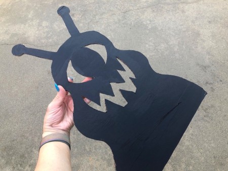 Cardboard Window Monster - allow paint to dry completely