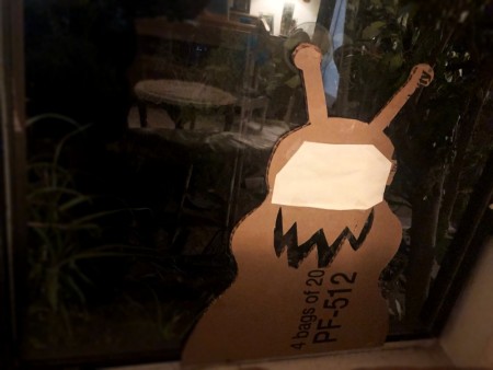 Cardboard Window Monster - tape to the inside of a window