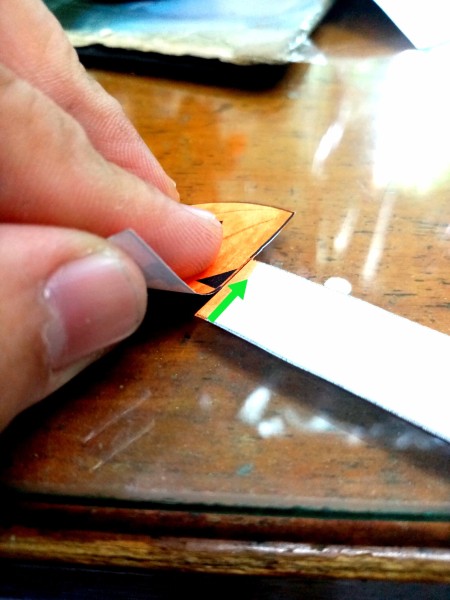 Paper Monster Rings - closeup of cut