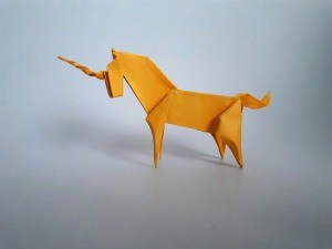 An origami unicorn.
