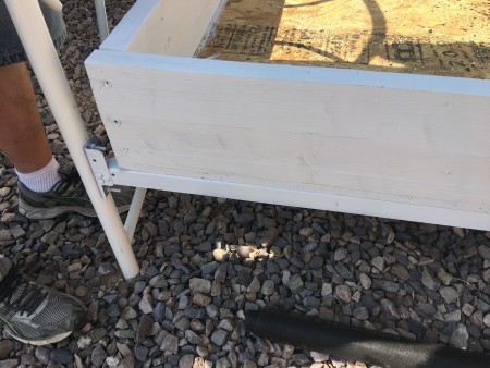 Garden Bed from Recyled Bed Frame  - paint frame
