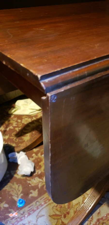 Drop leaf on Brandt table.