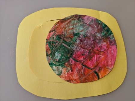 Saturn Hanging Decoration -planet sitting on oval that will become the rings