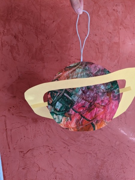 Saturn Hanging Decoration - view of how it will hang