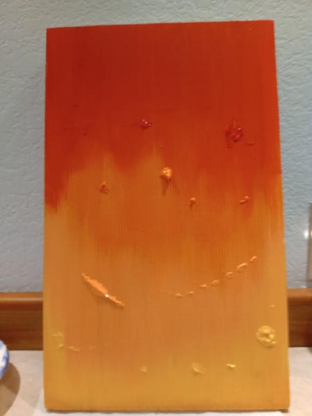 Sunset Mountain Painting - touch up as needed by adding more paint