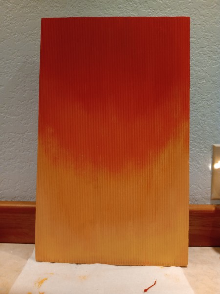 Sunset Mountain Painting - slight highlights added