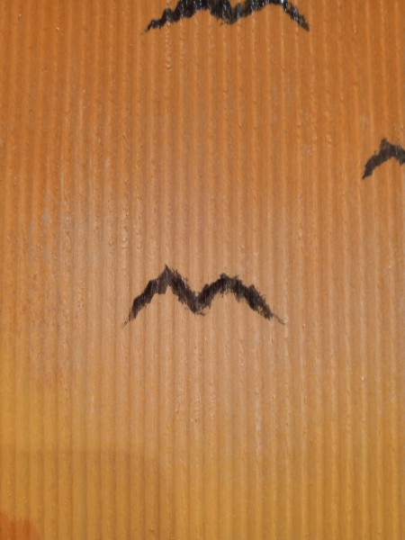 Sunset Mountain Painting - closeup of a finished bird