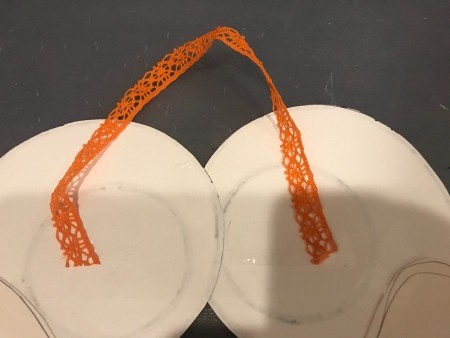 Halloween Sign - hanger on the back made with orange ribbon tape