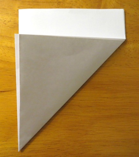 Fancy Paper Snowflake -fold lower right corner up as shown