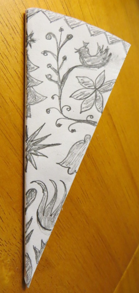 Fancy Paper Snowflake - sketch on pattern
