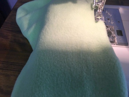 Burp Cloth - topstitch around the edge