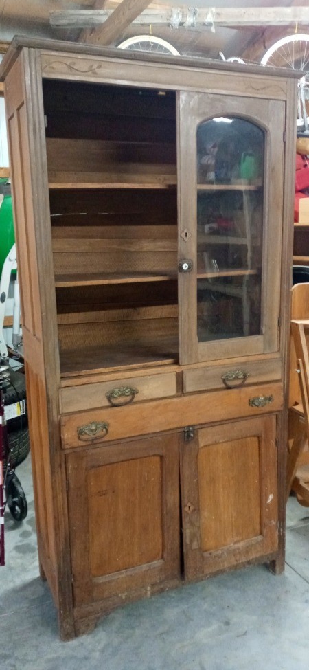 Value of an Antique Pie Cupboard? - cupboard with a missing door