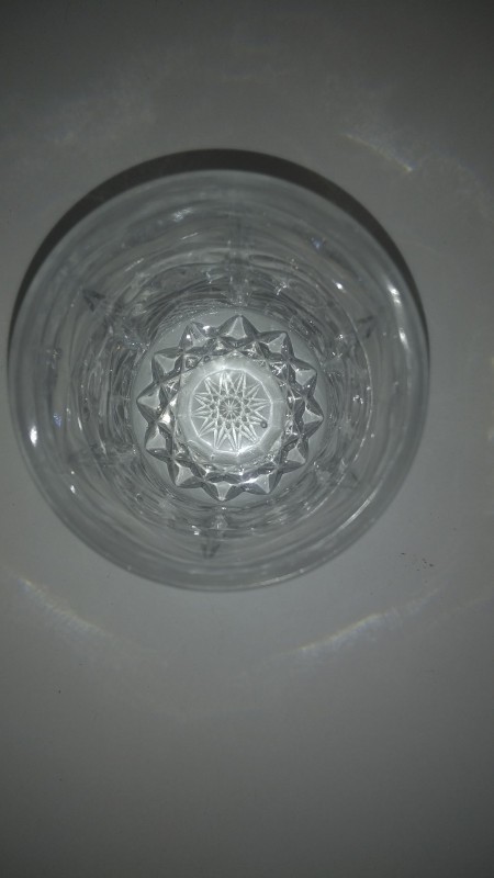 The inside of a drinking glass.